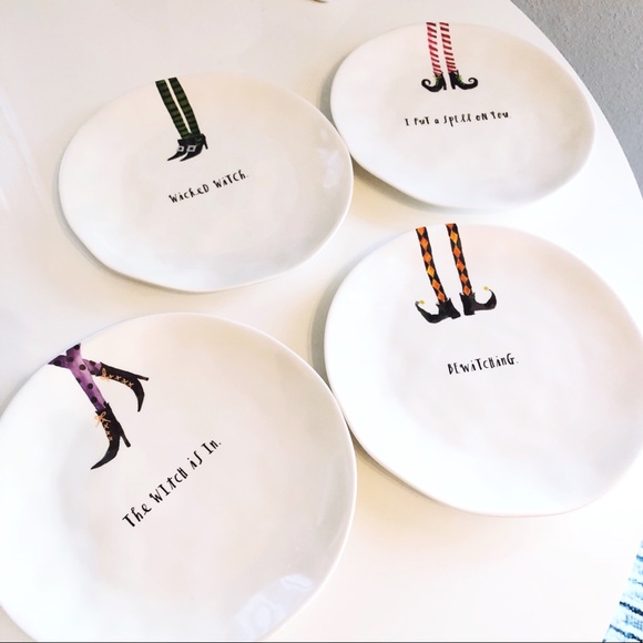 Rae Dunn Other - New Rae Dunn Halloween Witch’s Feet 10” plates